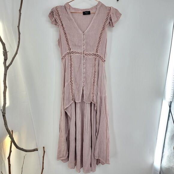 Vici dusty rose boho dress - Picture 1 of 9